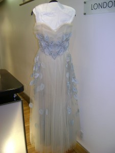 Beaded Chiffon Couture Gown after Cleaning