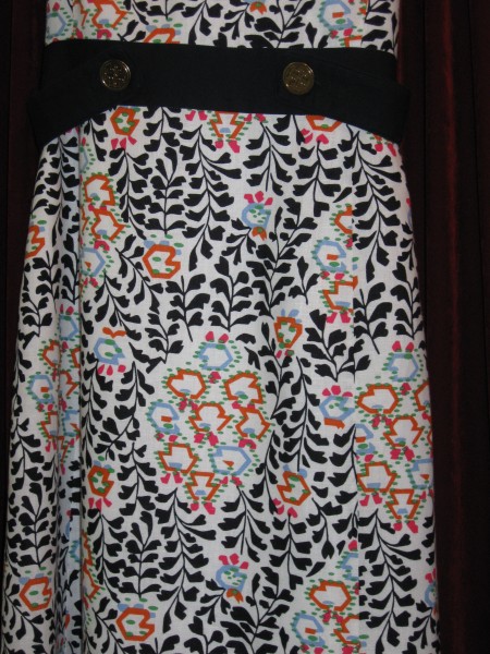 Tory Burch dress after dye removal.